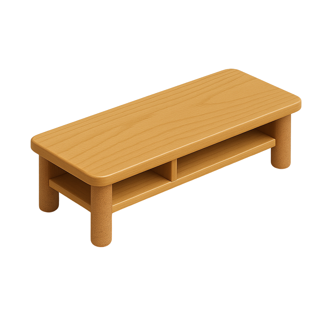 Grove Desk Shelf — wooden and very wide.